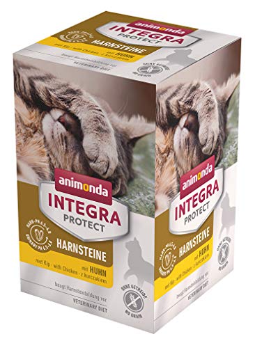 animonda Integra Protect Harsteen, speciaal kattenvoer, nat voer ter voorkoming van urineweginfectie, met kip, 6 x 100 g