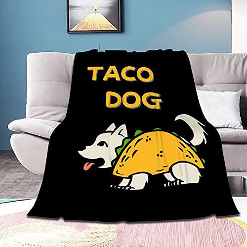 Atthadassi Taco Dog Blanket Super Soft Flannel Blankets for Bed Sofa Living Room Bed Throw for Boy Girls Kids Children Multicolor 40