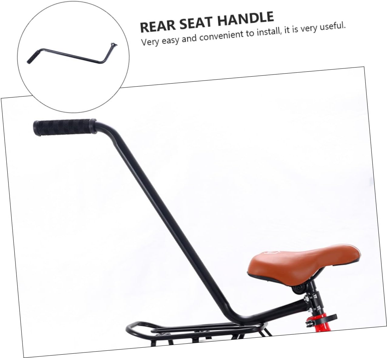 Bike Training Handle Durable Armrest for Balance Safety Easy to Install for Learning to Ride Suitable for Boys Cycling Accessories for Young Riders