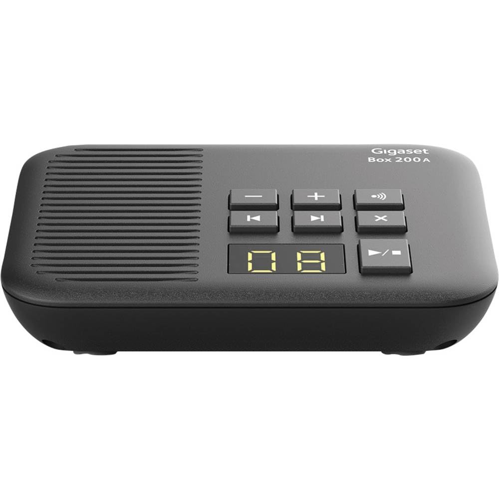 Gigaset Box 200A - Estación Base DECT con contestador automático para su Propio Sistema de comunicación con terminales Gigaset - Base Compatible con 6 teléfonos para conexión telefónica analógica,