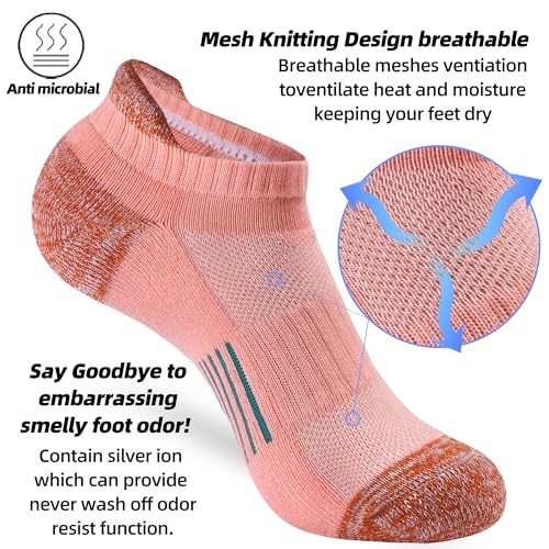 Image of ATBITER Women's Ankle Socks Cushioned Running Athletic No Show Socks-6Pairs