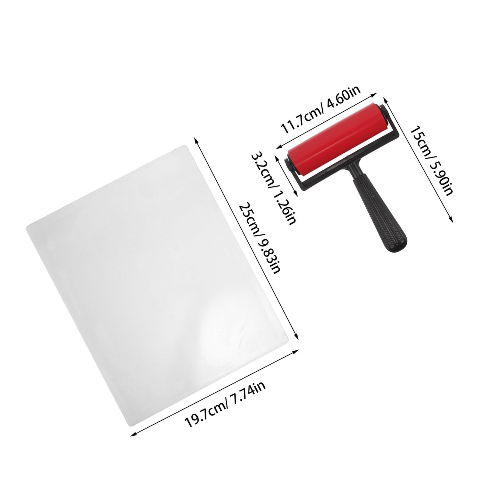 Healeved Placa de Gel Reutilizable Pulg con Rodillo de Impresión para Monoprinting Estampación y Manualidades de Tarjetas Herramienta Artística para Scrapbooking y Creación Creativa