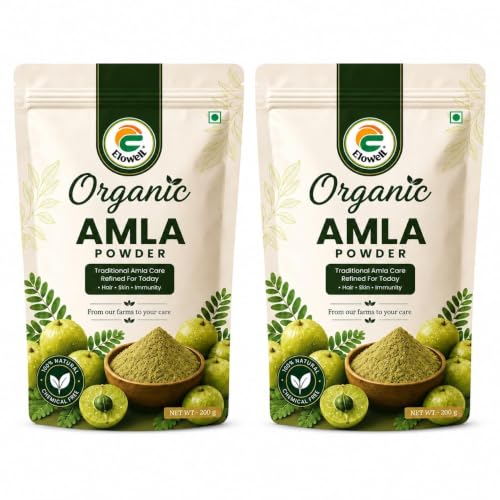 Image of Amla Powder 400g (Pack of 2) - Indian Gooseberry, Amalaki, Nellikkai, 100% Pure, No Preservatives, Rich in Vitamin C for Hair, Skin, Immunity & Digestion (Pack of 2)