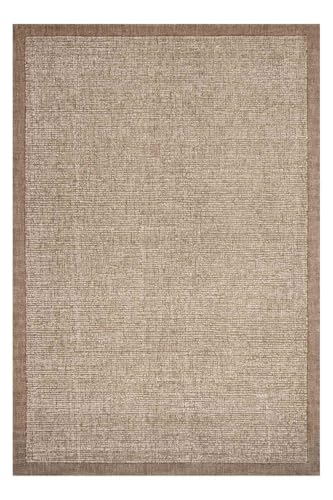 Image of Spectrum Pattern Wool Carpet with Loop Texture Yarn Anti Shedding Carpet Size 8x11 Feet A1 Beige & Brown Color