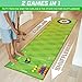 GoSports Pure Putt Challenge Putting Games - Huge 10ft Putting Green Rug with 16 Golf Balls & Scorecard, 2-4 Player Indoor or Outdoor Games for All Skill Levels