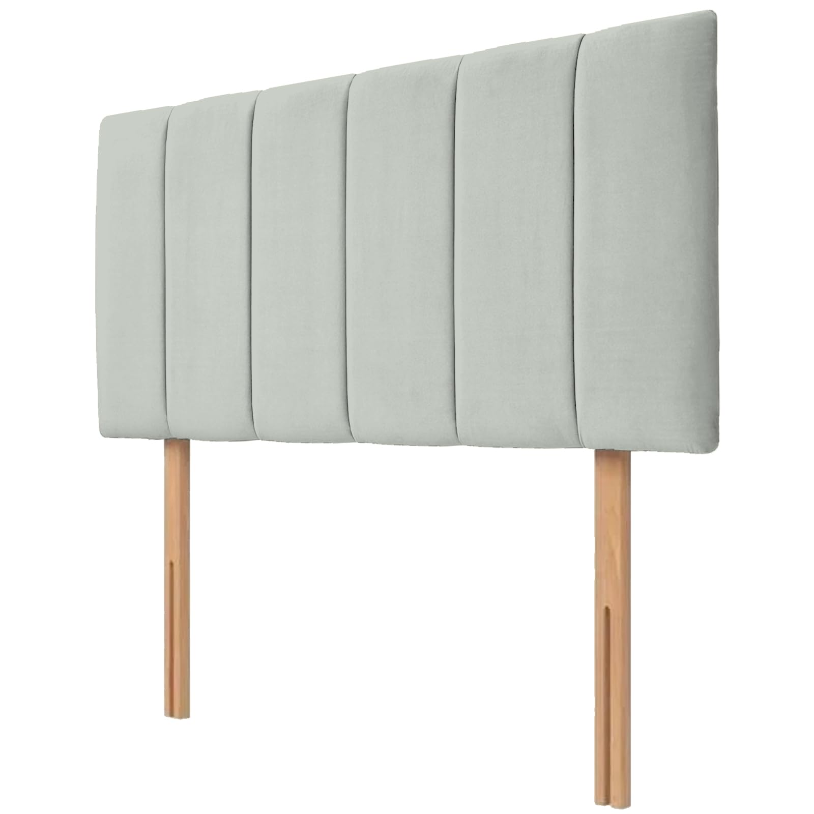 Kiswa collection Lined Bed Headboard | Plush Velvet Upholstered Headboard 20’’ Height | Extra Padded Lined with Wooden Struts for Divan Beds, Bedroom Furniture (Steel, 3ft Single) — image 1