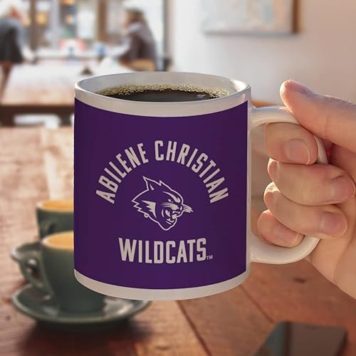 Vista 4 de Abilene Christian Wildcat Taza de café de cerámica, tazas de regalo novedosas para café, té y bebidas calientes, 11 onzas, color blanco