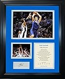 Framed Dirk Nowitzki Hall of Fame Facsimile Laser Engraved Signature Auto Dallas Mavericks Basketball 11"x14" Photo Sig Collage
