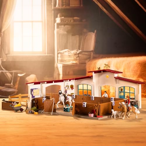 schleich Horse Club | Reithalle Peppertree 42639 | mit Hindernissen, Paddock, und vielem Zubehör | tolles Geschenk für Mädchen und Jungen | Pferde Spielzeug Kinder ab 5 Jahren | Set aus 179 Teilen