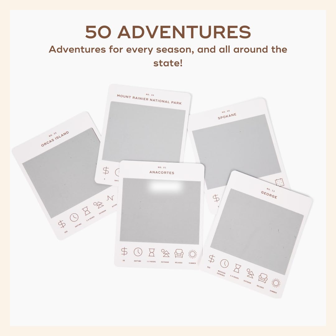 Reach International Outfitters Washington Adventure Bucket List: 50 Tarjetas para rascar para Actividades al Aire Libre, Atracciones turísticas y Viajes por Carretera, Regalo de Viaje guía