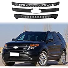 غطاء شبك NINTE لسيارة Ford Explorer Base/Limited/XLT Utility 2011-2015، زخارف شبك سوداء لامعة بأربعة أبواب - غير مناسب لسيارة Explorer Sport، وليس البديل