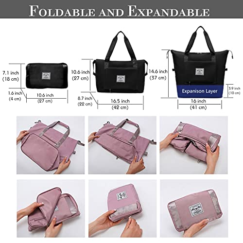 Travel Duffel Tote Bag,Travel Weekender Overnight Bags Women Carry On Bag Totes for Airplanes,Sports Gym Duffle with Trolley Sleeve3