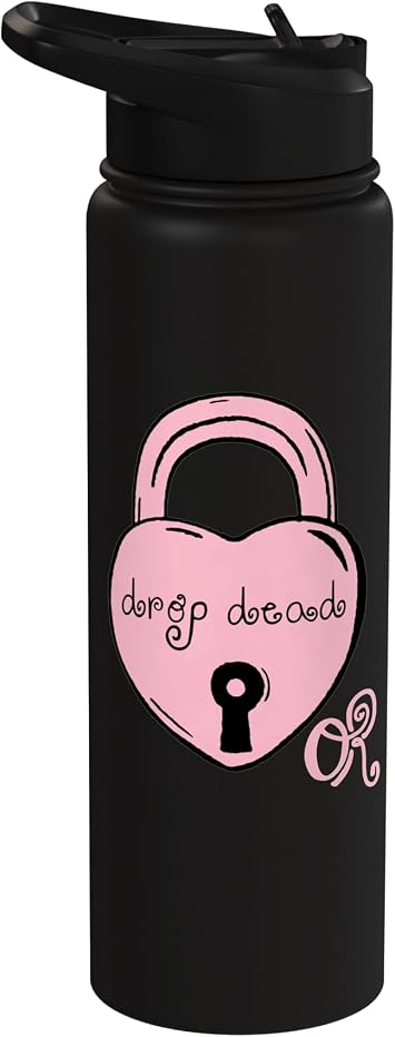 Official Olivia Rodrigo Drop Dead Lock Stainless Steel Insulated Water Bottle