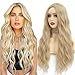 parrucca donna bionda lunga 24inch parrucca bambina realistica onde capelli no lace front wig parrucca riccia bionda blonde wig(#613)