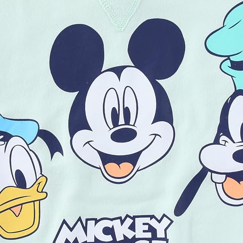 Image of Disney Mickey Mouse Boys 2 Piece French Terry Short Sleeve T-Shirt and Shorts Set for Toddler and Big Kids