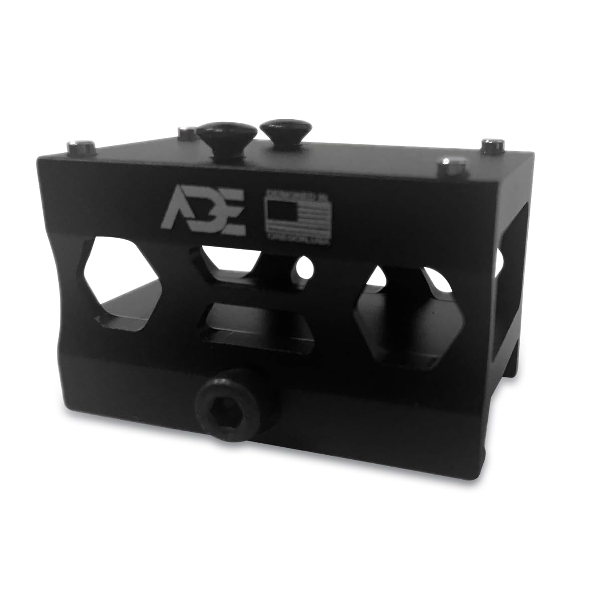Ade Advanced Optics Absolute Cowitness Riser High Mount – CNC Machined Aluminum with Trapezoid Cuts – Compatible with Holosun HS407C/HS507C/HS508T, Trijicon RMR Red Dot Sight – Matte Black