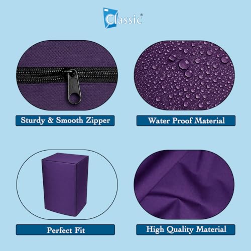 Image of Classic Top Load Washing Machine Cover Suitable For LG 11 Kg, 11.2 Kg, 11.5 Kg, 12 Kg, Waterproof & Dustproof (56cmsX56cmsX88cms, Purple)