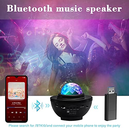 JN JANPRINT Star Projector, Night Light Projector Galaxy Light Starry Night Projector with Bluetooth Timer Remote Control, Galaxy Projector Light for Bedroom Kids Adults Party Home Decoration