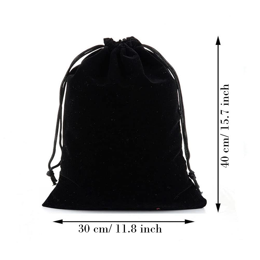 6 pezzi sacchetti di velluto 30 * 40 cm, sacchetti per gioielli con coulisse, sacchetti regalo in velluto a tunnel con coulisse, sacchetti regalo per dolci, sacchetti regalo per Natale, festa