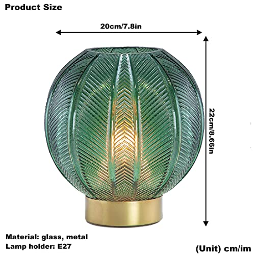 ZHFF Lampada da Tavolo a Globo in Vetro Paralume