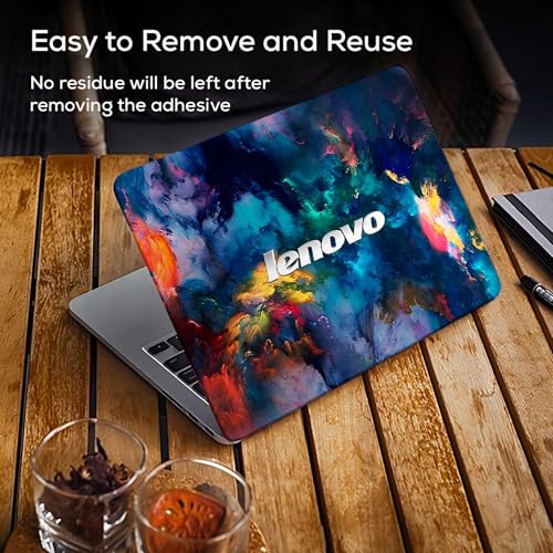 Image of Pattern L15 Top+Wrist Pad Vinyl Laptop Skin /Sticker /Cover for 17 to 17.3 Inches Laptops Laminated-Removable-HD Quality Compatible for Lenovo (16.5x11 Inches)
