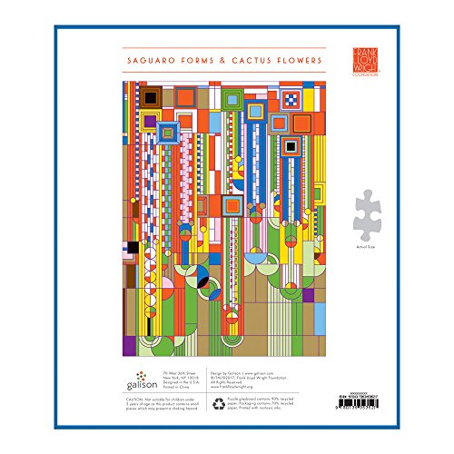 Galison 9780735353527 Frank Lloyd Wright Saguaro Forms And Cactus Flowers Gold Foil Puzzle, 1,000 Pieces, 20 Inchx27 Inch – Fun, Relaxing And Challenging – Gold Foil Added To Image Brings New Flavor To Iconic Piece Of Art thumb #9