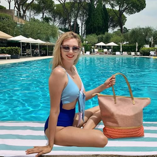 Telo Mare Microfibra Telo Mare con Angoli e Tasche...