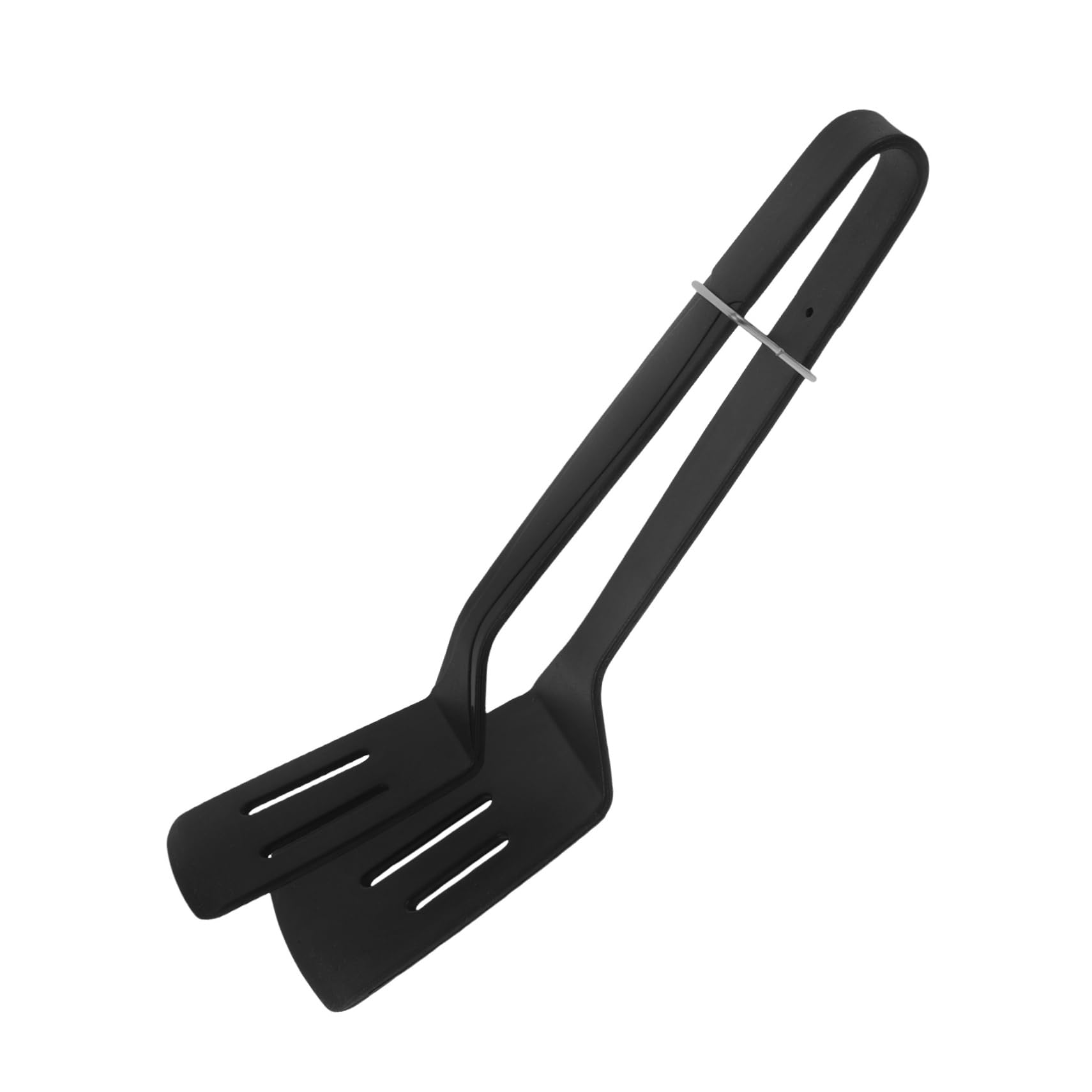 TOYANDONA 2 Stück Bratspatel-Clip spachtel küchenzange silikonschaber grillzangen grillspatel Zange Küche Essenszange Dreher Zangenklemmen Pfannenwender für Lebensmittel Kieselgel Black