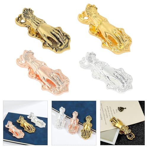 Portadocumentos de metal para libros y clips para eliminar el caos de hojas 2