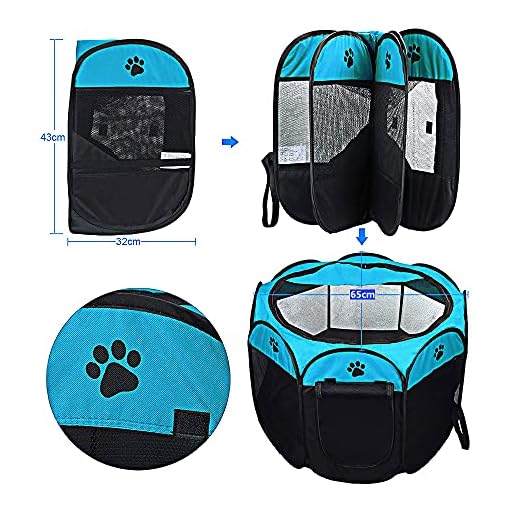 DZL- Parque para Perros Grandes Tienda de Campaña Plegable para Mascotas Playpen Perro Gato Cachorros Portátil Plegable 73x73x43 cm (Paquete de 1)