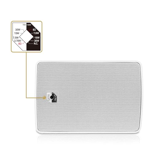 Image of Sound Town Commercial Restaurant Bluetooth Amplifier + Surface-Mount Speaker Set, with One 2-Zone 70V /100V Amplifier with Bluetooth, 4 x 4.5-Inch Surface-Mount Speakers, White (PAC80X4TV4W)