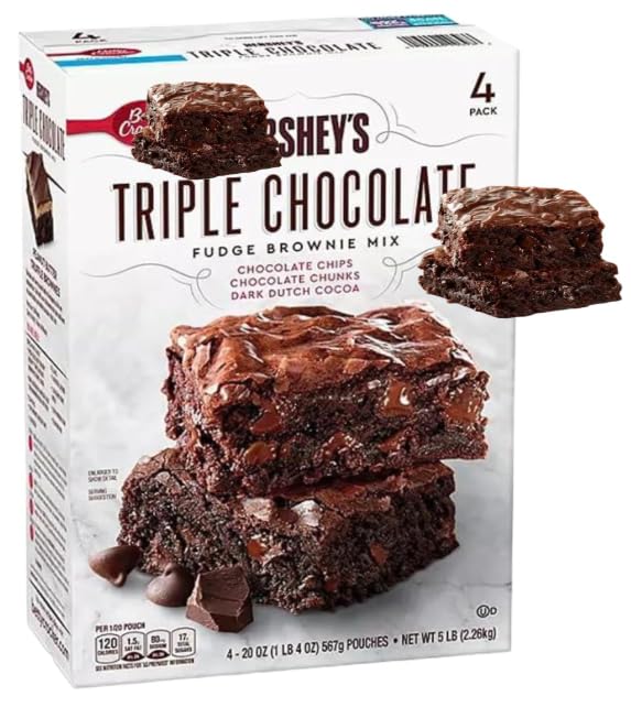 Triple Chocolate Brownie Mix, Bakes 80 Brownies, 5 lbs.
