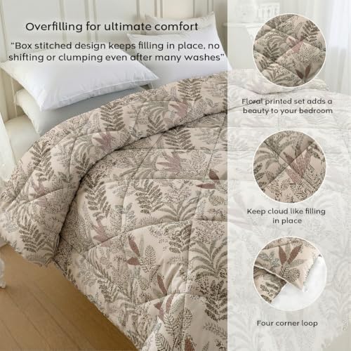 Image of AYKA Reversible AC Comforter 150 GSM Microfiber Summer Blanket Single Bed (60x90 Inches) | Checked Design Cooling Quilt for AC Room | Soft Breathable Duvet Cream & Pink