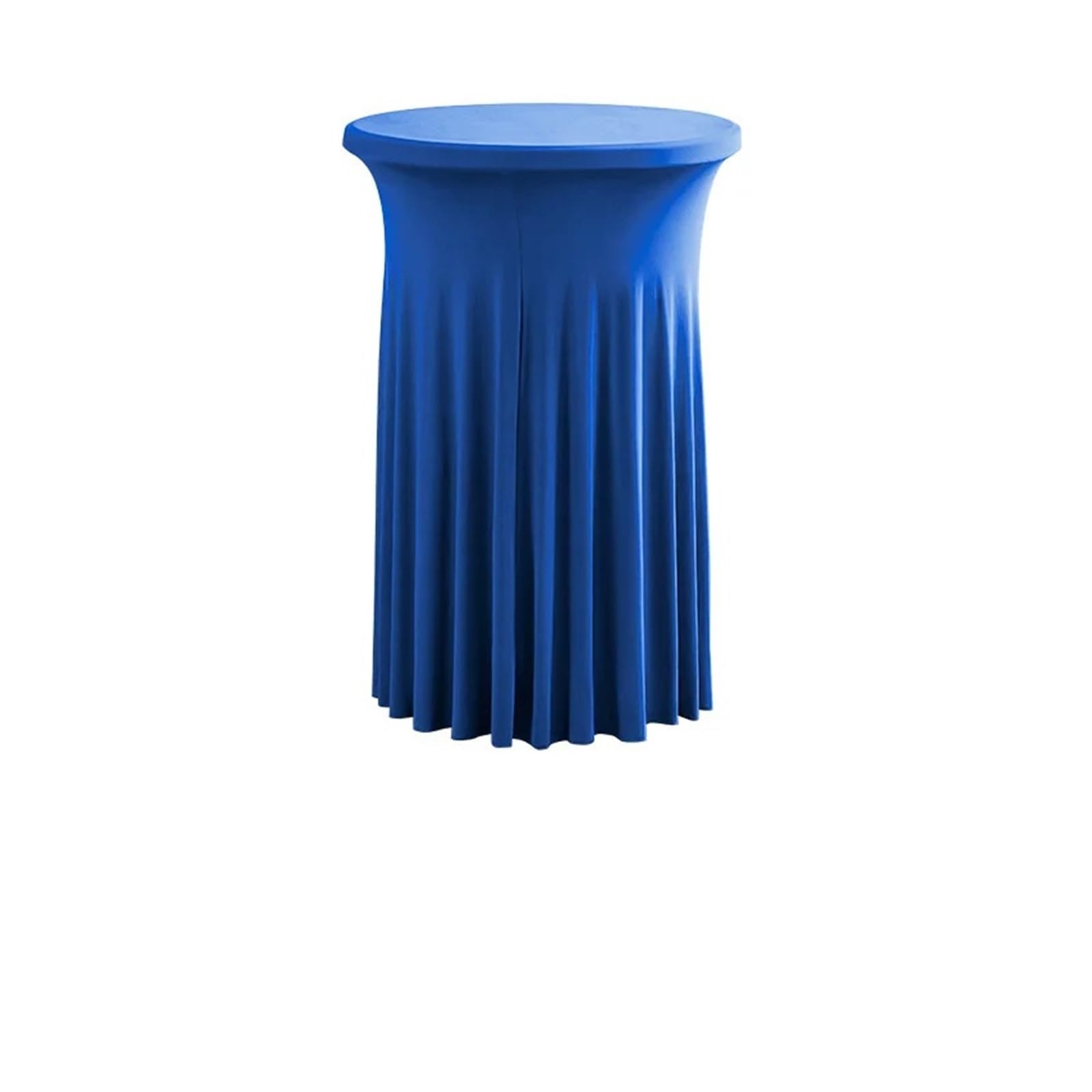 XUCZHAI Round Spandex Cocktail Tablecloths with Skirt Wrinkle Table Cover for Wedding Party Banquet For Banquets, Wedding, Parties(Blue,80x110cm)
