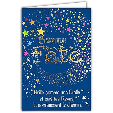 "Bonne Fête Brille Comme une étoile Suis TES rêves ils Knowledge le Route Gold Card - Made in France Cover