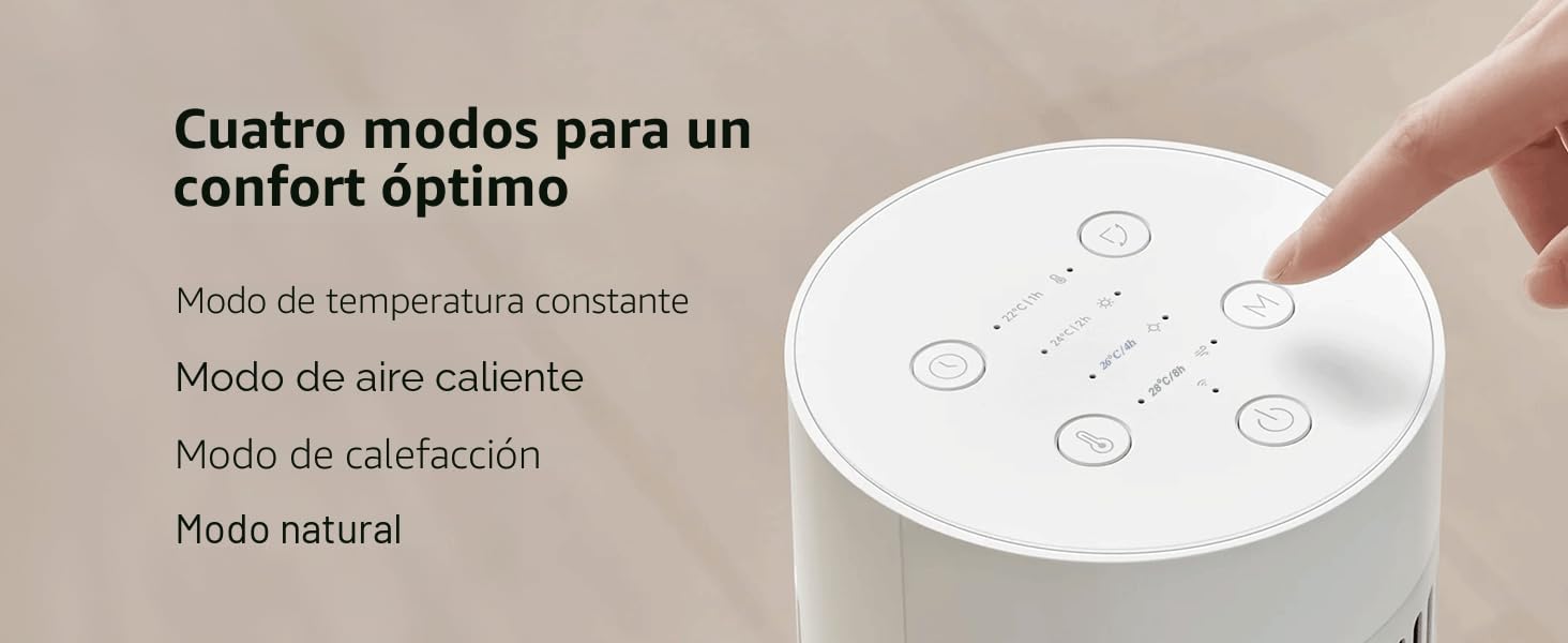Xiaomi Mi Heater Tower Lite White EU BHR6101EU - 2000W de potencia, 4 modos de funcionamiento, 70° de ventilación, blanco (Versión ES + 3 años de garantía)