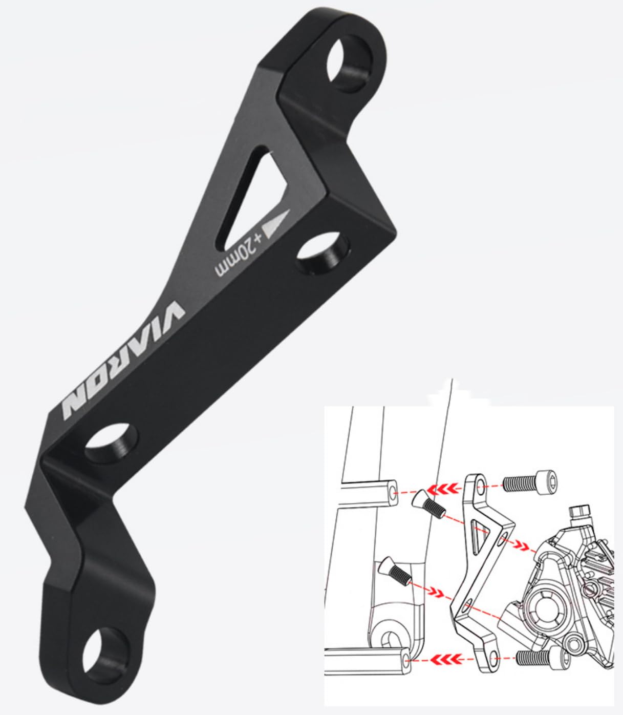 Adaptateur Frein à Disque Vélo - Conversion Montage Postal Vers Plat - Compatible Rotor 160/180mm - Alliage Aluminium