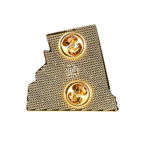 Image of State Shaped Map Lapel Metal Pin Enamel Brooch Keepsake Beautifully Designed for Backpack Hat