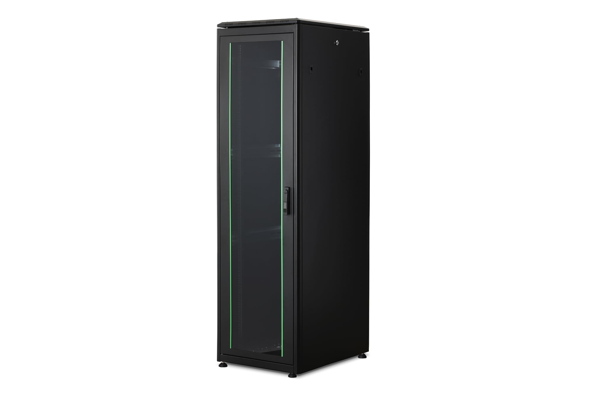 DIGITUS DN-19 42U-6/8-B-1 Unique Series 42 He-Armadio di Rete Professionale, 48,36 cm (19"), Laccato, Nero, 42HE-60 Breit-80 cm Tief