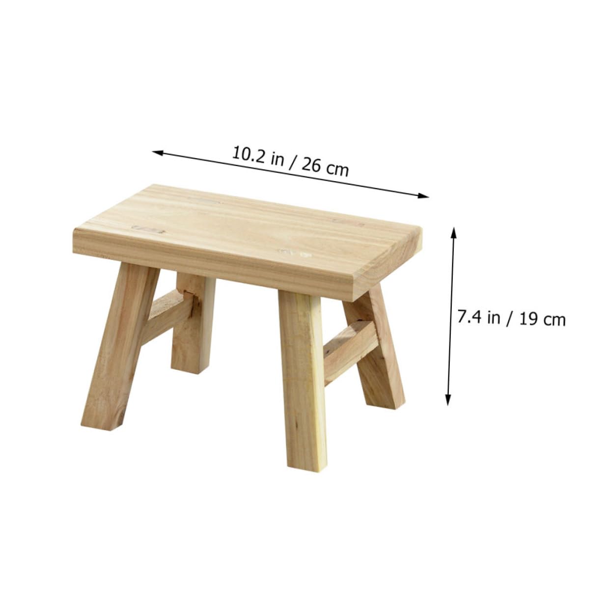 Alipis Kinder Tritthocker Holz 26x13x19cm Lackiert Stabiler Sitzhocker für Haushalt und Wc Leichter Sitzschemel für Kleinkinder und Alltag