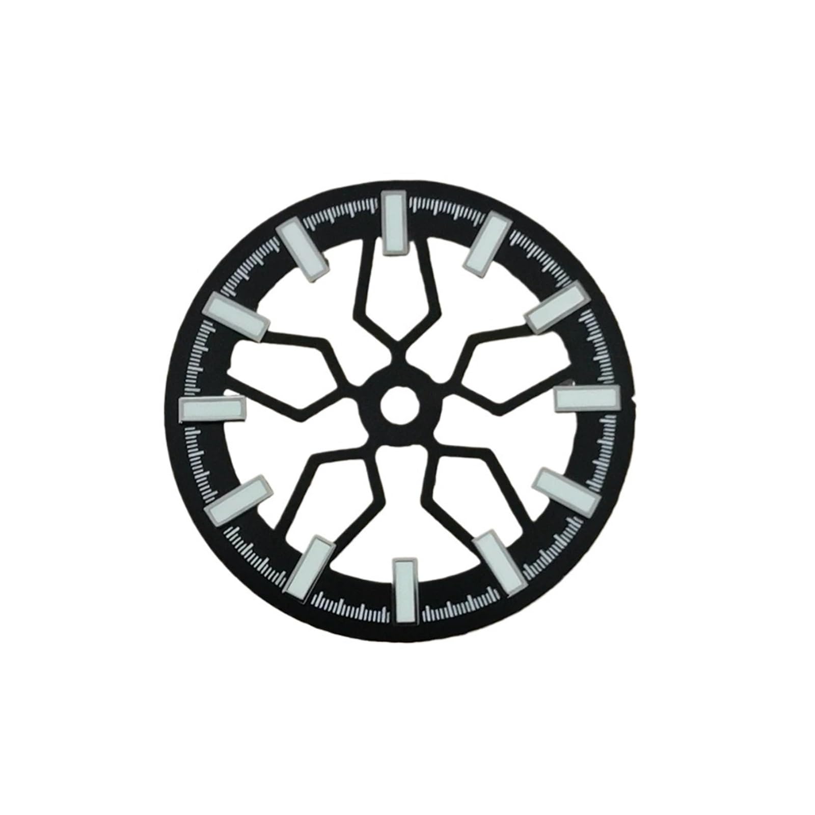 28.5 mm dial green luminous for NH70 movement(Silver green luminou)