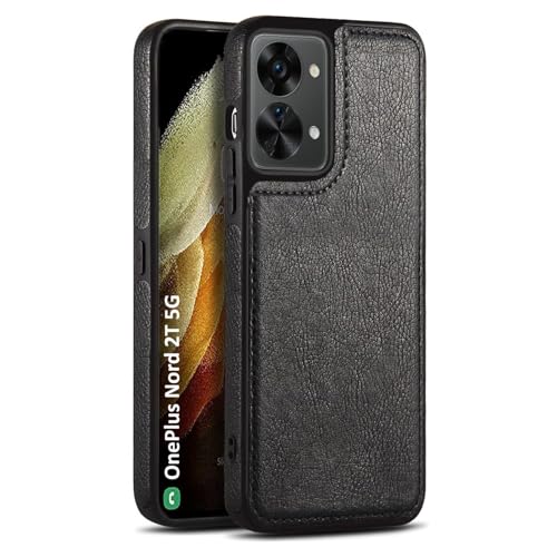 Image of MOBILOVE PU Leather Flexible Back Case Cover for | OnePlus Nord 2T 5G (Black)
