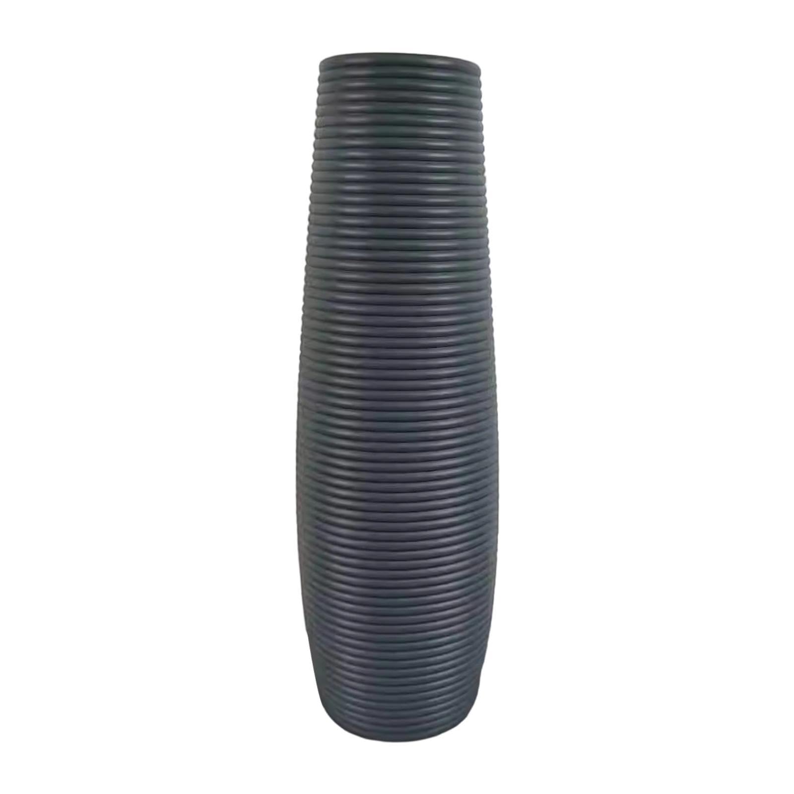 predolo Jarrón de Suelo Decorativo para decoración del hogar, florero Grande para Sala de Estar, Pasillo, Interior, Gris