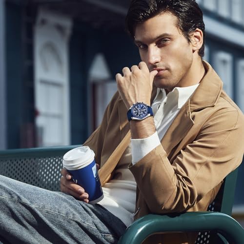 Image of BENYAR Mens Watch Chronograph Analog Quartz Movement Quartz Movement Sports Watch 30M Waterproof with Analog Date Watch Men Retro Street Style Men's Watch
