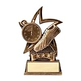 Same Day Awards Track & Field/Cross Country Trophy Star Sport Series 6 Inches - Great Team Awards - Great Unisex Award - Engraving Included (Track/Cross Country)
