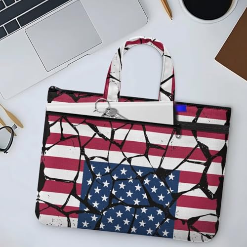 Canvas Document Bag Document Pouch with Zipper Large Double Pockets File Bag with Handle Portable Briefcase Canvas Tote Bag3