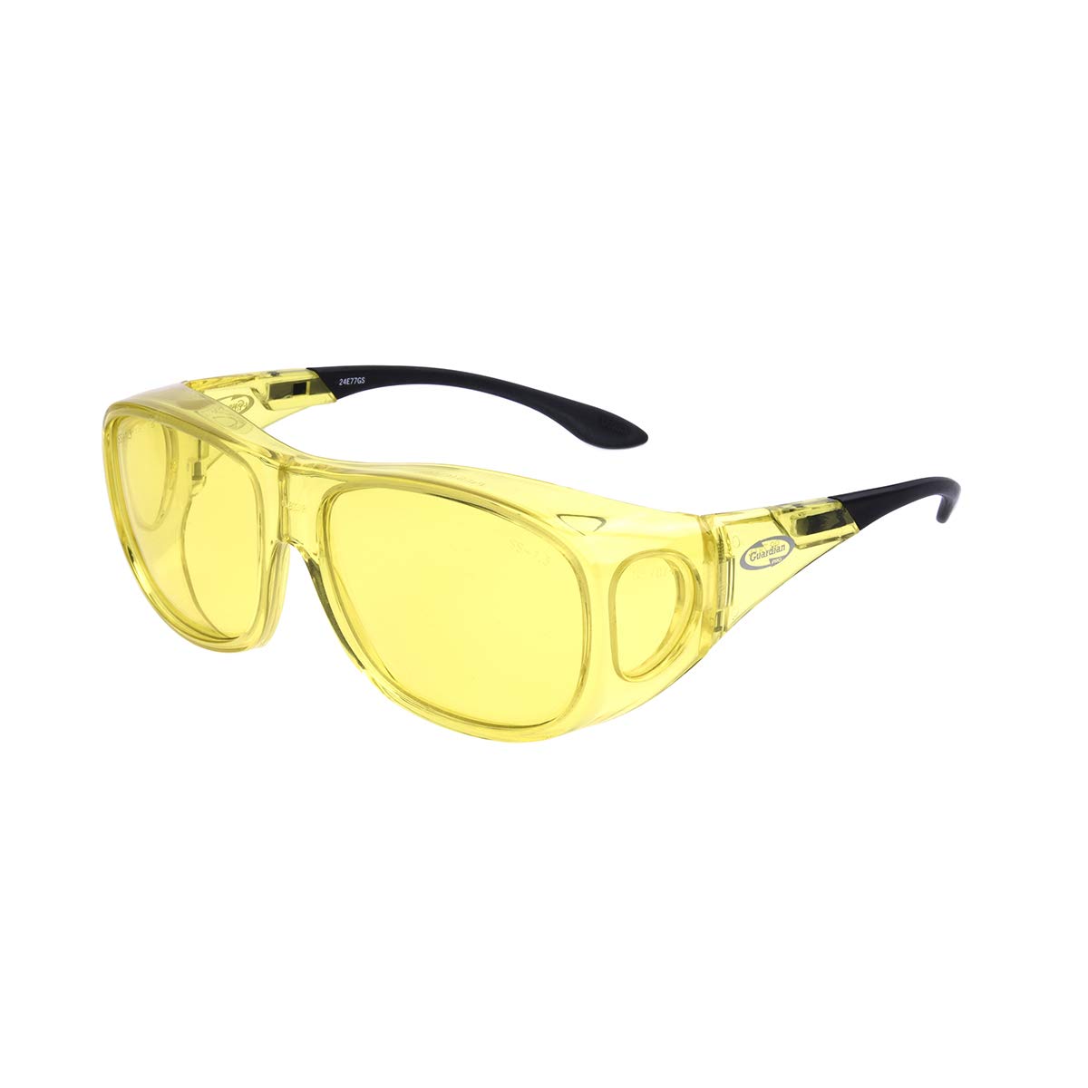 Dioptics unisex adult Guardian Pro-barrier Fits Over Safety Glasses, Yellow, Large US