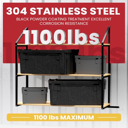 image for RDCMKL Shipping Container Shelf Brackets, 4 Pack of 3 Tier Shipping Co