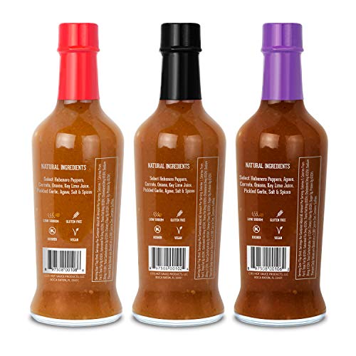 Tabañero Fiesta 3-Flavor Hot Sauce Variety Pack, 8oz. Bottles (Tri-Pack)