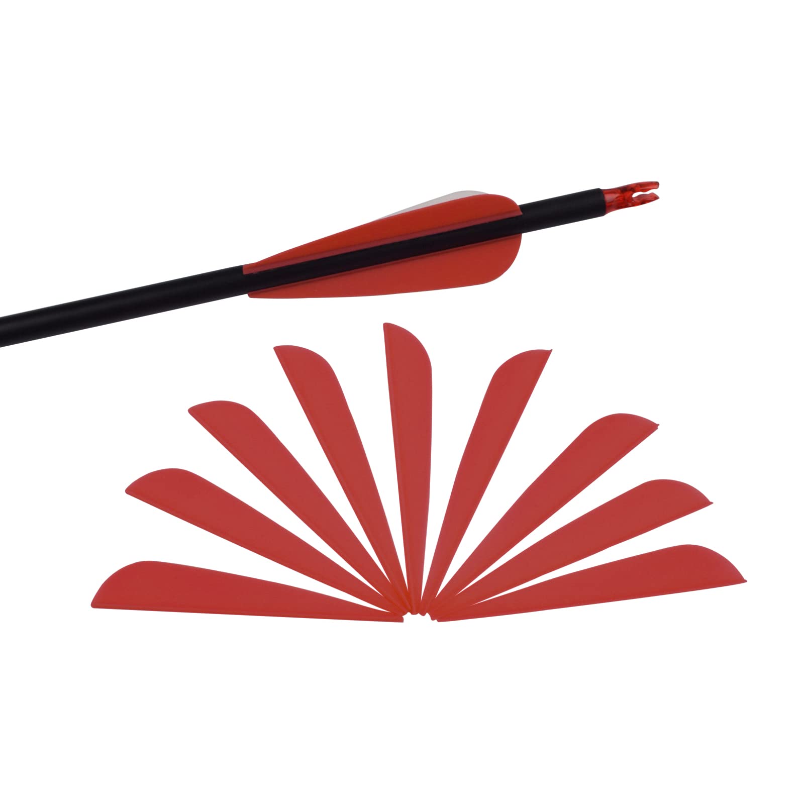 ACCMOS 60 Pz Piuma Di Freccia Plastica Vane Piume 1.75 - Foto 4